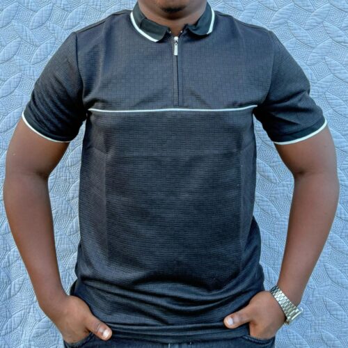 32b3eb91-90d2-46a5-90c1-c1163422bc16 Classic Men T-shirt stripped Dark grey