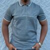 Classic Men T-shirt stripped grey