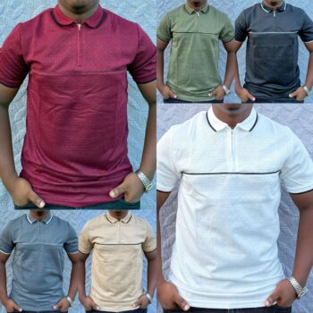 Classic Men T-shirt stripped grey