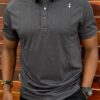 Classic Men T-shirt polo Dark green